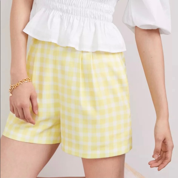 Anthropologie Pants - NWT Anthropologie Hutch Pleated Gingham Shorts